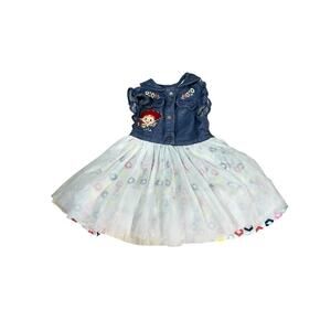 Toy Story Disney Baby Jessie Embroidered Dress Denim Vest Tulle Skirt 12-18m